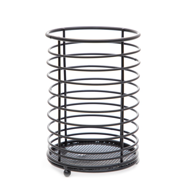 Suport scrugere tacamuri, Homla, Metalic, 11x15cm, Negru