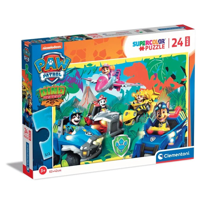 Puzzle clasic Paw Patrol Dino Rescue, Clementoni, 24 piese, 3 ani+ ...