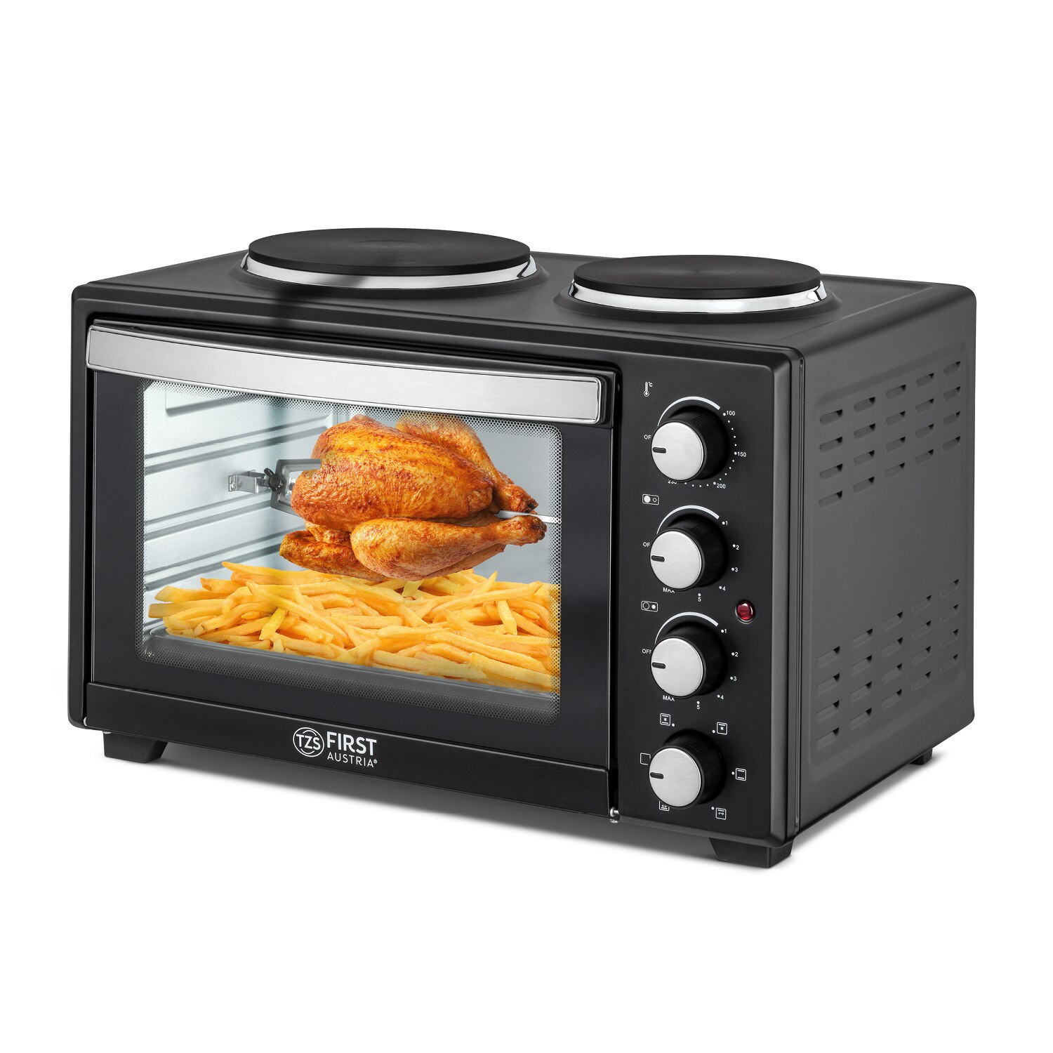 TZS First Austria Mini cuptor cu plite de gătit, 30 litri, 3200