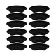 Set 6 perechi branturi pentru pantofi, YWD-FMM, Microfibra, Autoadeziv, Negru
