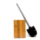 Perie wc cu suport din bambus, Frandis, 10x10x36.5 cm, bambus natur