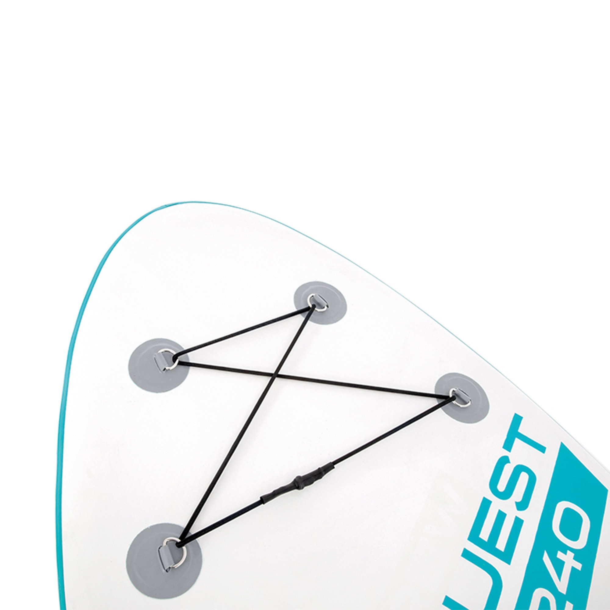 Комплект падъл борд Intex Aqua Quest 240 SUP, 244x76x13 см, С каишка ...