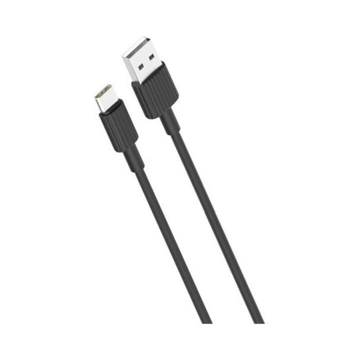 Кабел за данни XO NB156, Universal, TypeC-USB, Дължина 1m, 2A, Черен