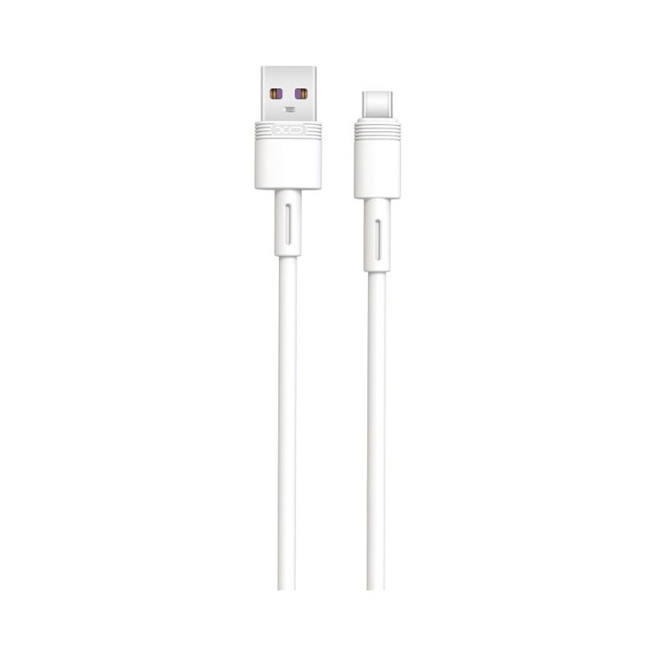Cablu de date XO NB166, Universal, TipC-USB, Lungime 1m, 5A, Alb