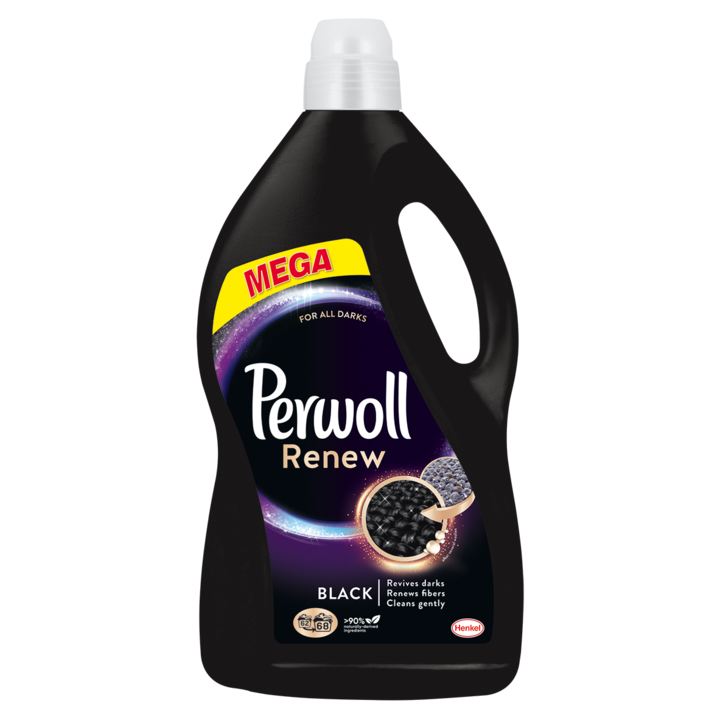 Detergent de rufe lichid Perwoll Renew Black, 68 spalari, 3,74L
