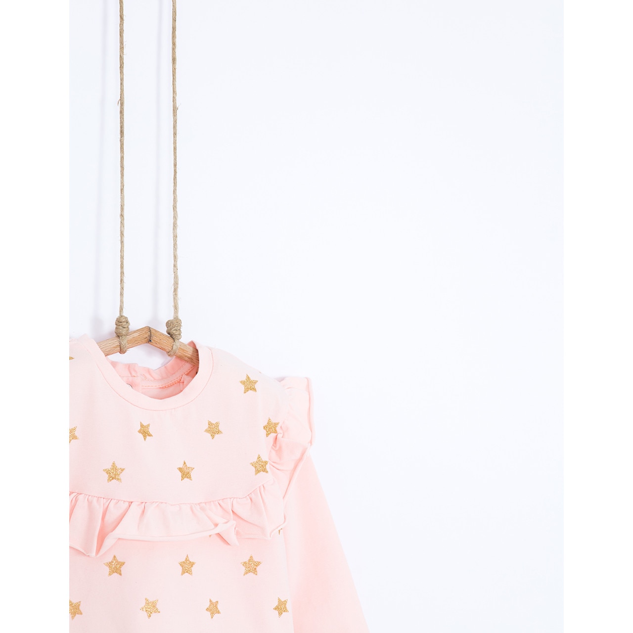 Bluza, roz, cu stelute si volane, fete - eMAG.ro