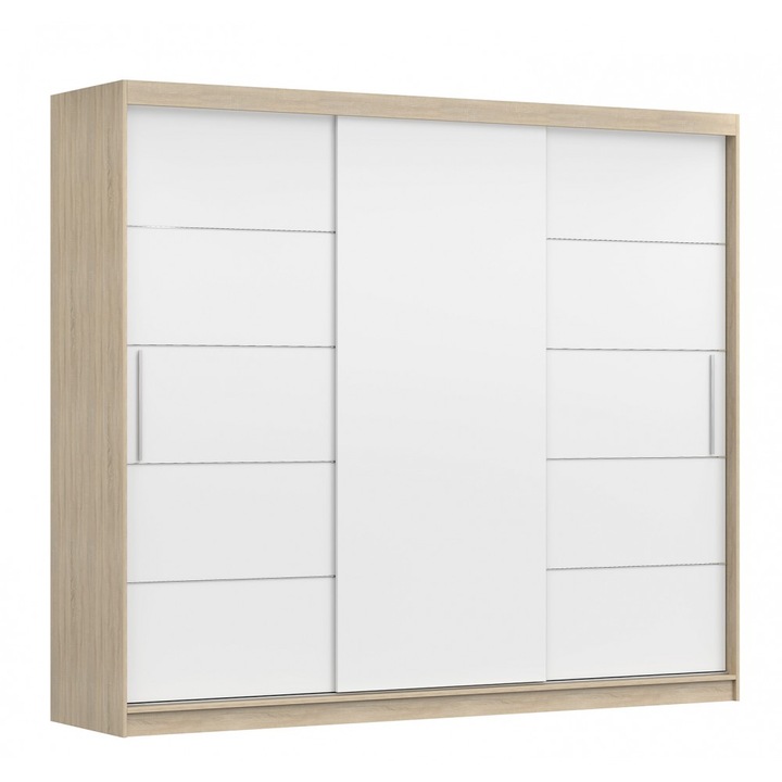 Dressing Iaki Sonoma 250 cm x 200 cm x 61 cm cu usi Albe