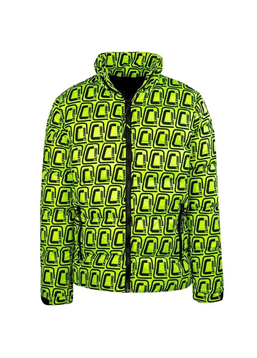 Geaca matlasata pentru barbati Cu guler ridicatVerde/Negru