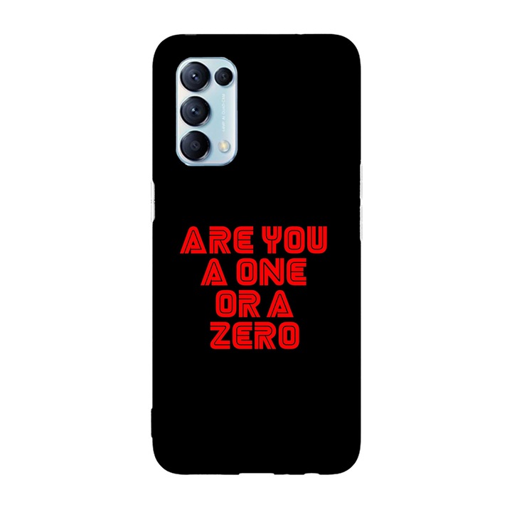 Husa compatibila cu Oppo A54s, Viceversa, model Are you a one or a zero Mr Robot, Silicon, TPU