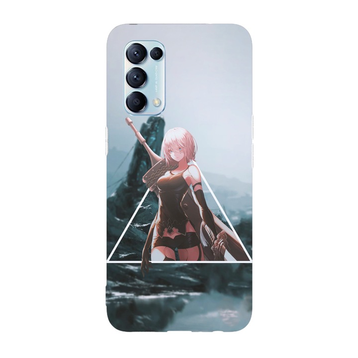 Калъф, съвместим с Oppo Reno 5, Viceversa, модел A2 Anime Nier Automata, силикон, TPU