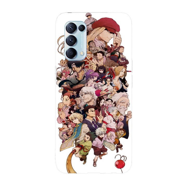 Капак, съвместим с Oppo A74 5G, Viceversa, модел Всички символи Hunter x Hunter, Silicon, TPU