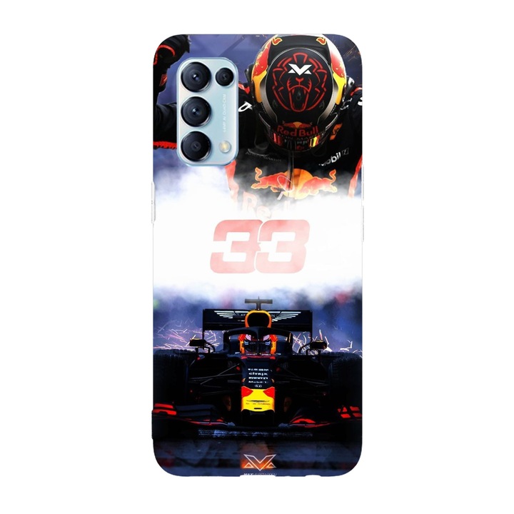 Husa compatibila cu Oppo A54s, Viceversa, model Aston Martin Number 33 Formula 1 Red Bull, Silicon, TPU