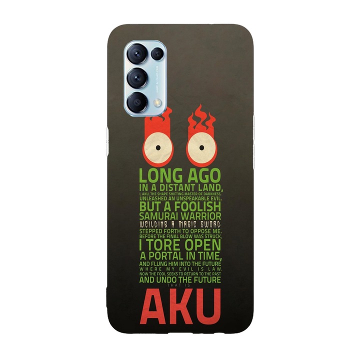Husa compatibila cu Oppo A55, Viceversa, model Aku Samurai Jack Intro, Silicon, TPU
