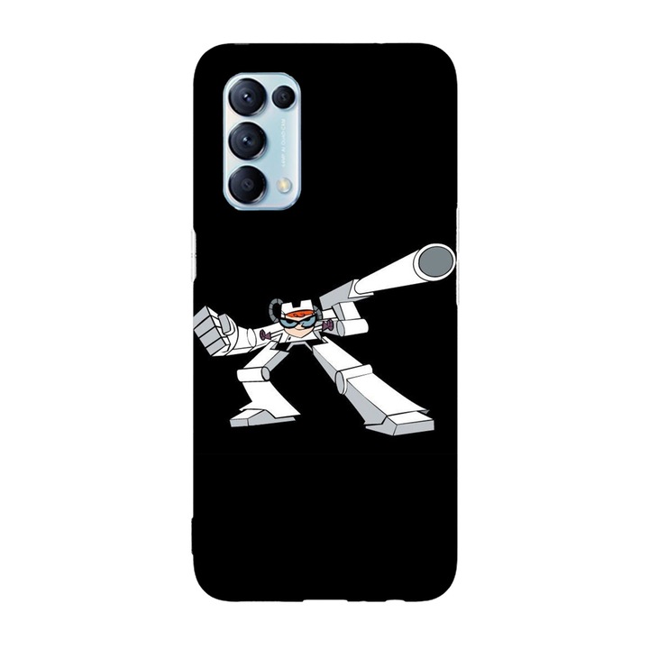Husa compatibila cu Oppo A55, Viceversa, model Dexter's Laboratory Robot Rampage, Silicon, TPU