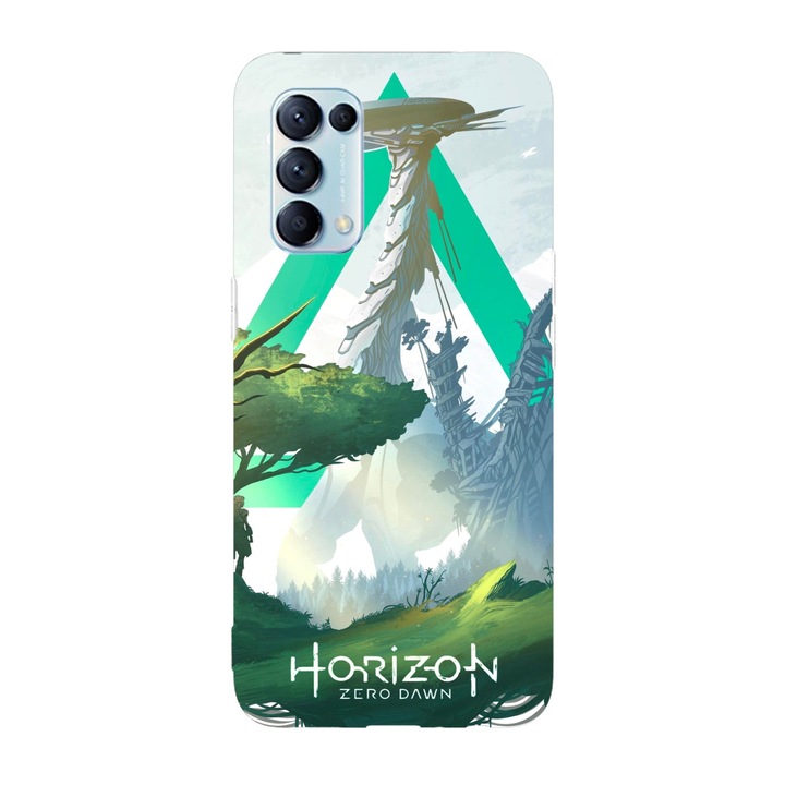 Husa compatibila cu Oppo A55, Viceversa, model Digital Scenery Horizon, Silicon, TPU