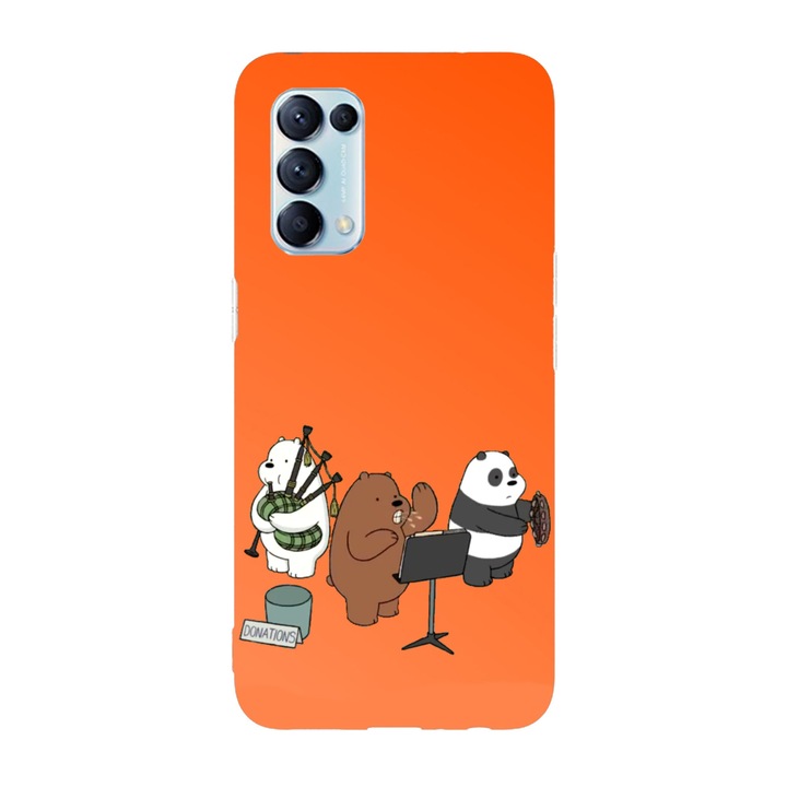 Husa compatibila cu Oppo A54s, Viceversa, model Donations We bare bears, Silicon, TPU