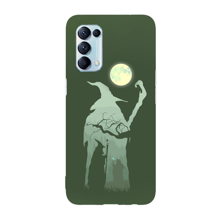 Кейс съвместим с Oppo Reno 7, Viceversa, модел Gandalf Minimalist The lord of the rings, Силикон, TPU
