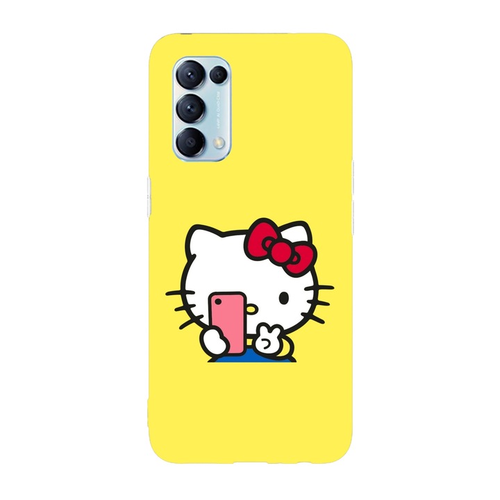 Husa compatibila cu Oppo A72, Viceversa, model Hello kitty selfie, Silicon, TPU