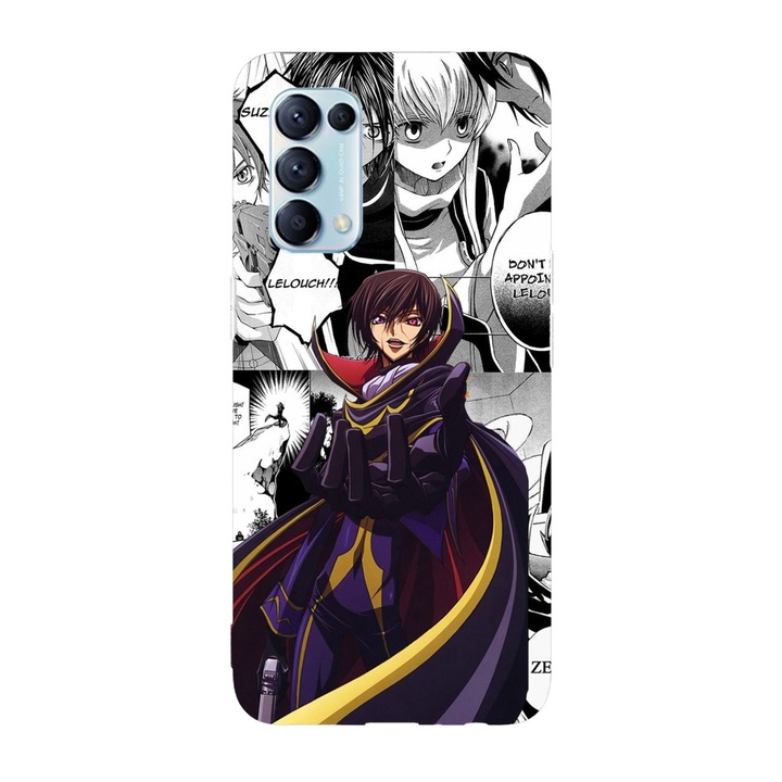 Калъф, съвместим с Oppo Reno 4 Pro, Viceversa, модел Lelouch vi Britannia Manga Code Geass, силикон, TPU