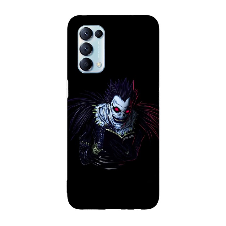 Калъф, съвместим с Oppo Reno 8 5G, Viceversa, модел Ryuk Death Note, Silicon, TPU