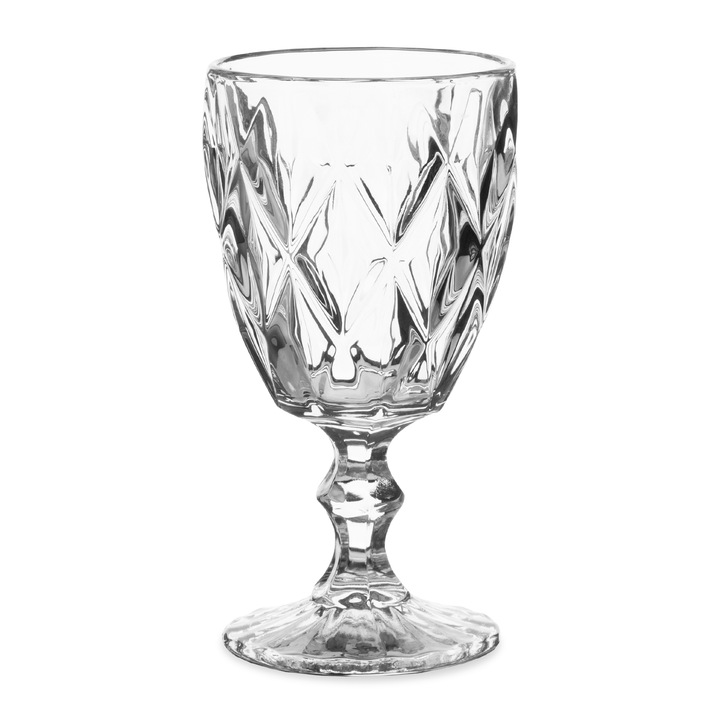Комплект от 4 чаши със столче, Homla, Glass, 310ml, Transparent