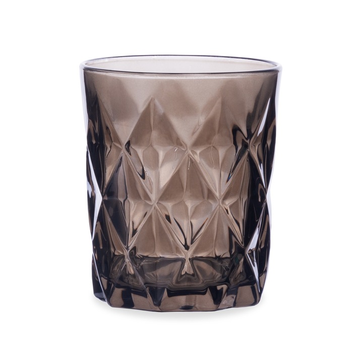 Комплект от 4 чаши, Homla, Glass, 290ml, Grey