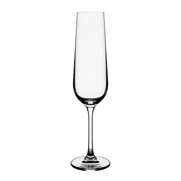 Комплект от 4 чаши със столче, Homla, Glass, 200 ml, прозрачни