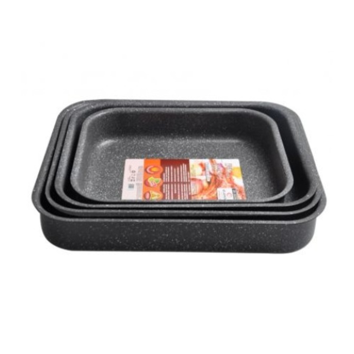 Tava de copt, Set 4 piese, Dreptunghiulare, EK-3024MSET