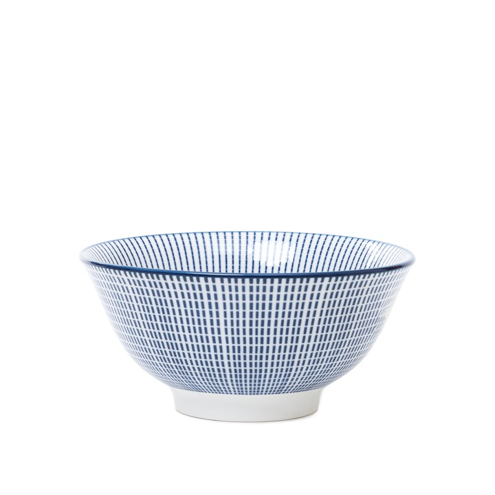 Bol Homla, Navia, 16cm, Ceramica, Alb/Albastru