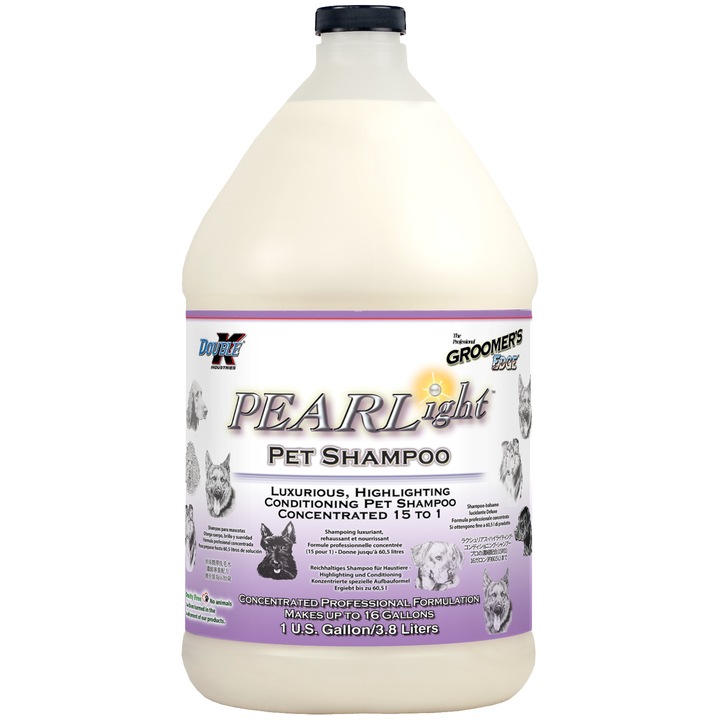 Sampon concentrat 15:1 Double K Pear Light, pentru caini si pisici, pH neutru, 3.8 L