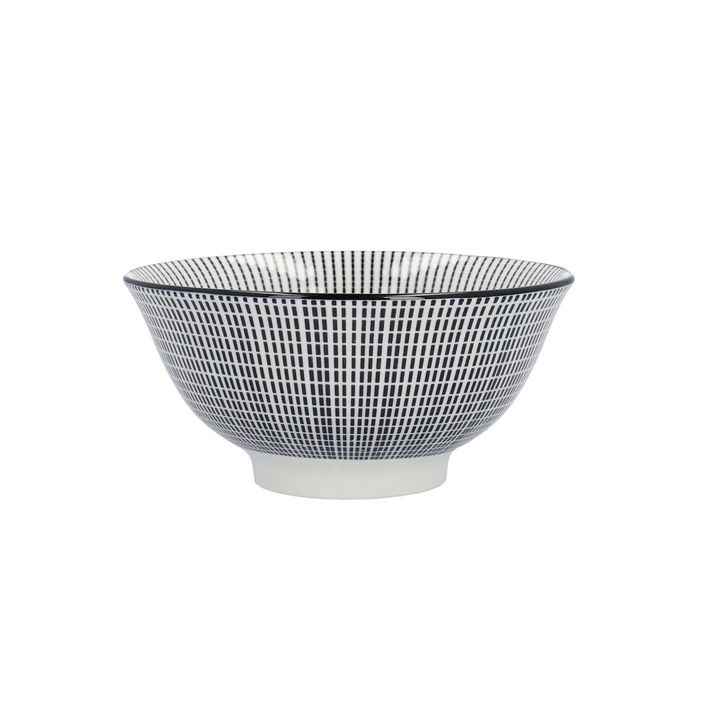 Bol Homla, Navia, 16cm, Ceramica, Alb/Negru