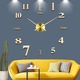 Декоративен стенен часовник YATOVUR, 3D, Метал/Акрил, Лепило, 14x10x4cm, Златист
