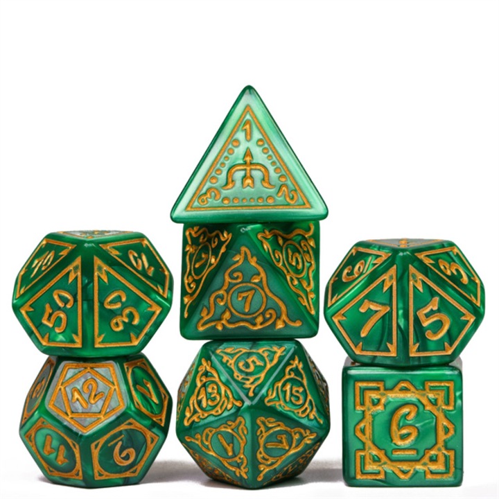 Joc de societate Dice Druid's Magic, Carton, Verde/Galben