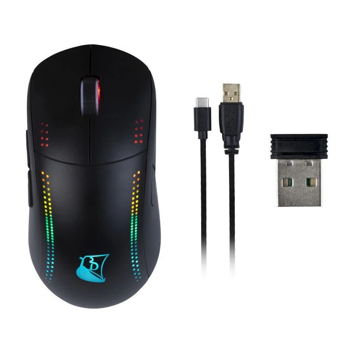 KONIX Drakkar Asgard Wireless Gaming Mouse Black, 227783, Egér
