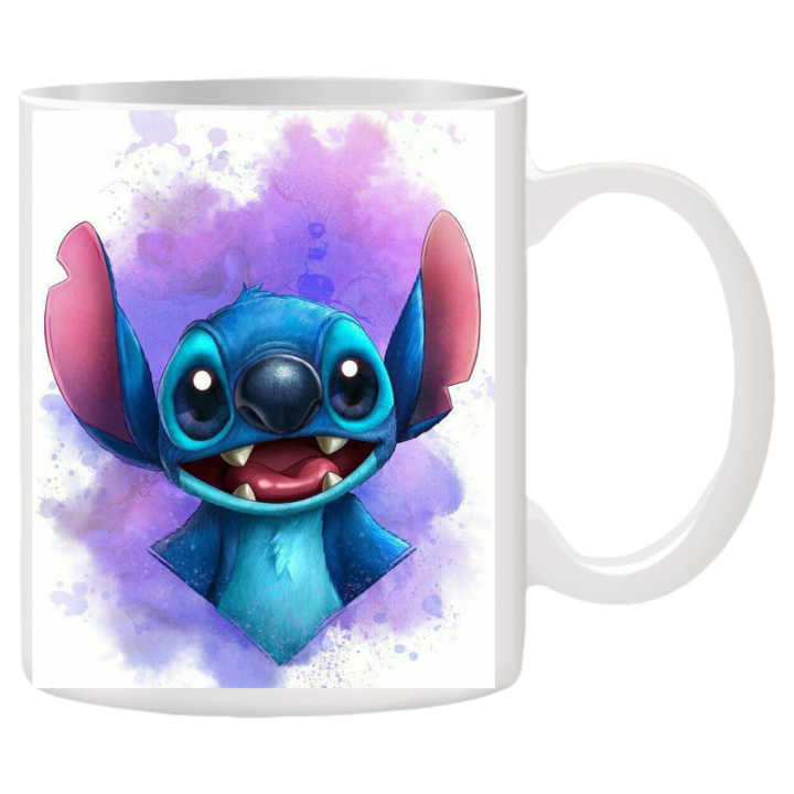 Cana personalizata cu Stitch, Disney, Stickers Factory, 330 ml