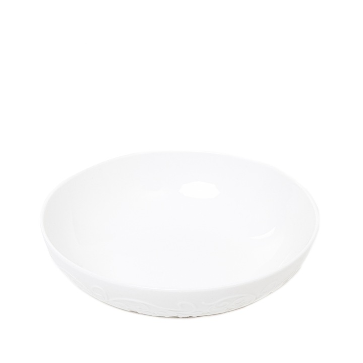Mélytányér Homla, Sylia, 20cm, Porcelán, Fehér