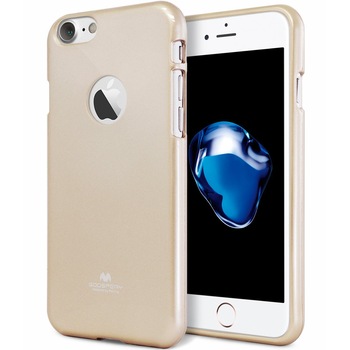 Husa de protectie Goospery Jelly pentru Apple iPhone 7, Gold Husa de protectie Goospery Jelly pentru Apple iPhone 7, Gold