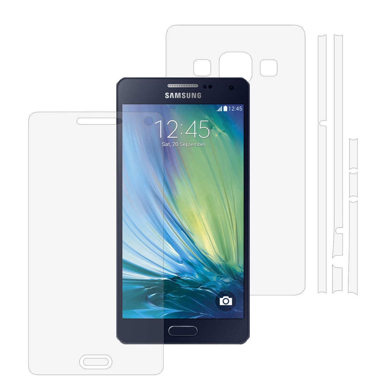 Folie Protectie Full Body Invisible Skinz Ultra-Clear AutoRegeneranta, Husa Transparenta de tip Skin Adeziv pentru Carcasa si Ecran, dedicata Samsung Galaxy A5 2015