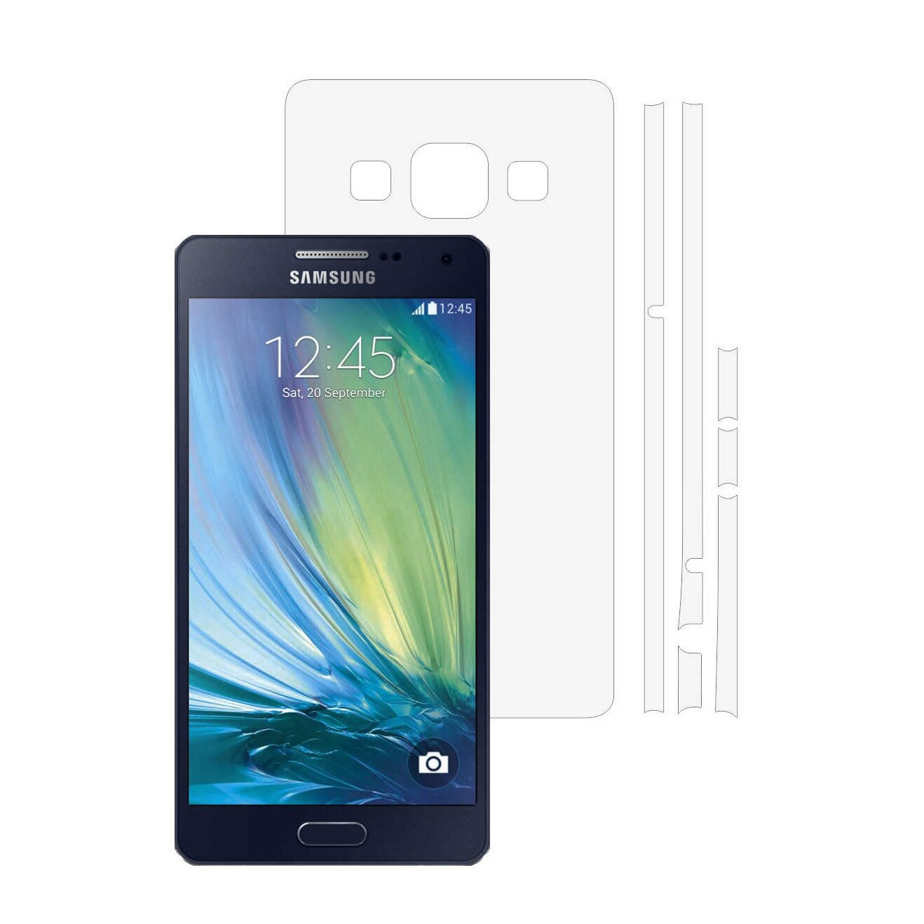 Folie Protectie Invisible Skinz Ultra-Clear HD, Husa Transparenta de tip Skin Adeziv pentru Carcasa si Laterale, dedicata Samsung Galaxy A5 2015