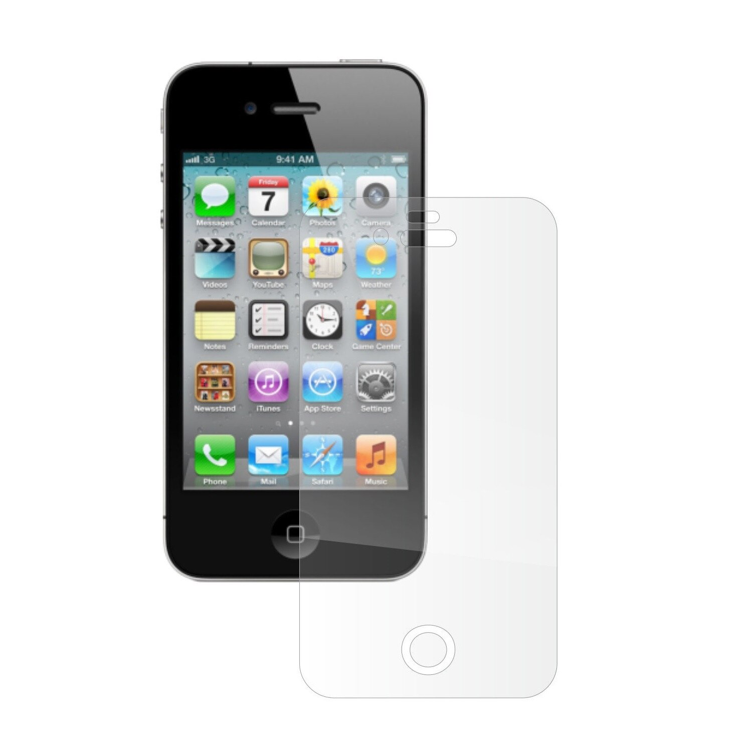 Set 2 Folii Protectie Ecran, Acoperire Totala, Adezive si Foarte Flexibile, Invisible Skinz Ultra-Clear HD pentru Apple iPhone 4