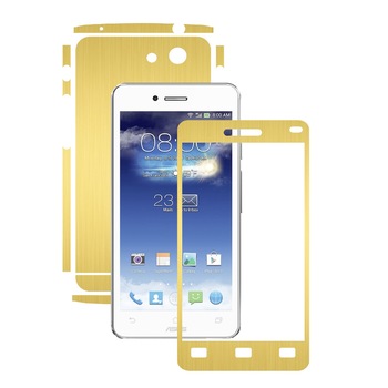 Folie de protectie Carbon Skinz, Husa de tip Skin Adeziv pentru Carcasa, Brushed Auriu dedicata Asus Padfone Infinity 2 Folie de protectie Carbon Skinz, Husa de tip Skin Adeziv pentru Carcasa, Brushed Auriu dedicata Asus Padfone Infinity 2