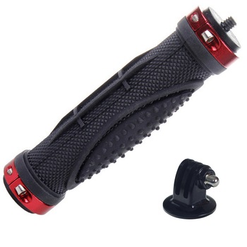 Grip cauciucat cu filet 1/4 tata si adaptor pentru GoPro Hero Grip cauciucat cu filet 1/4 tata si adaptor pentru GoPro Hero