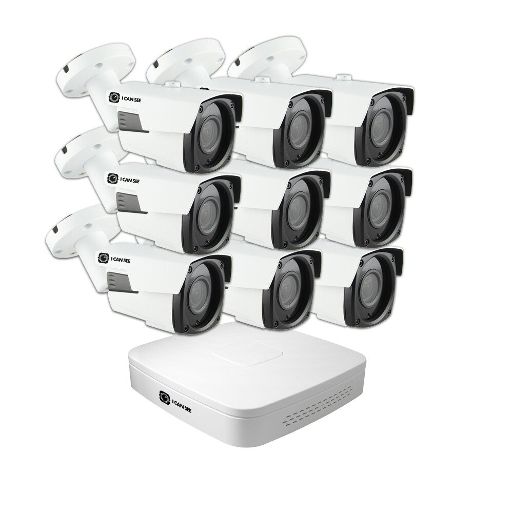 Kit supraveghere ICANSEE ICS-KGIP200-9L, cu 9 camere IP de interior ICSL-IP2000S + NVR gratuit 9 canale Full HD