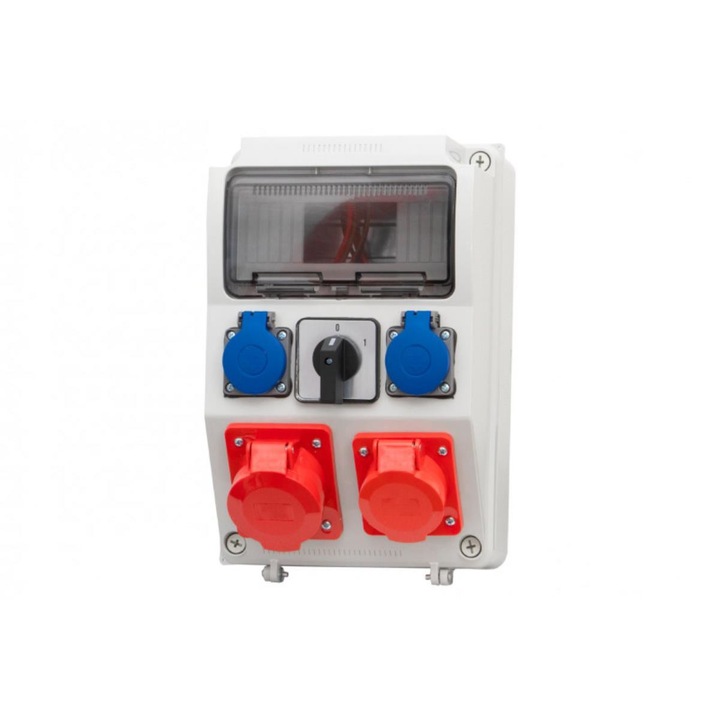 Cutie de distributie F-ELEKTRO CAJA, 2x32A 5p, 2x230V, 0/1, 9M, IP65