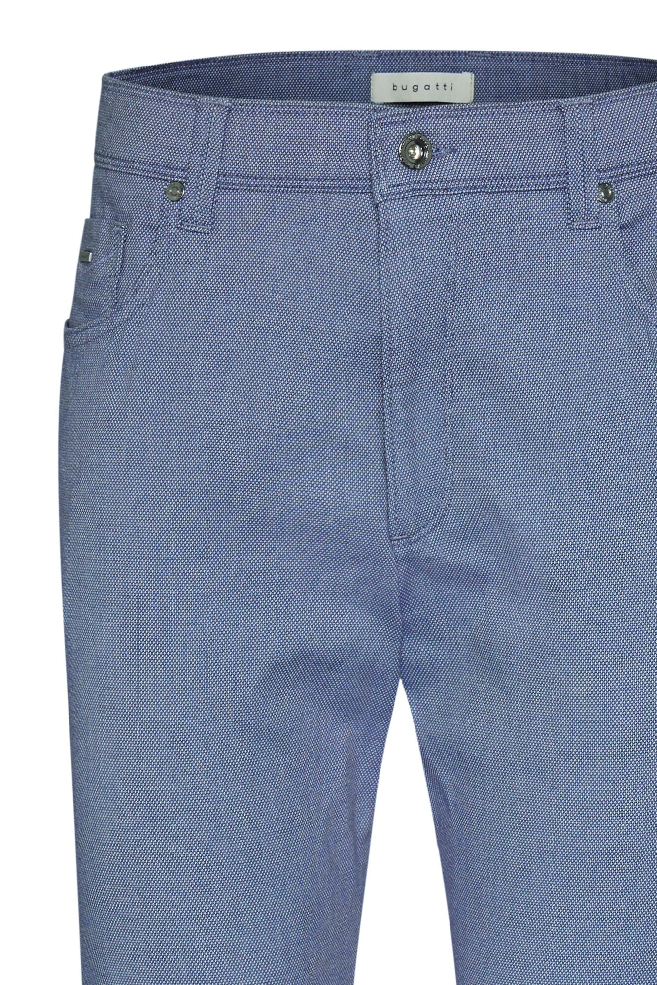 Pantaloni Chino Uomo Bugatti Modern Fit - Blu Navy, Tessuto Stretch, Autunno/inverno, Vestibilità Regolare