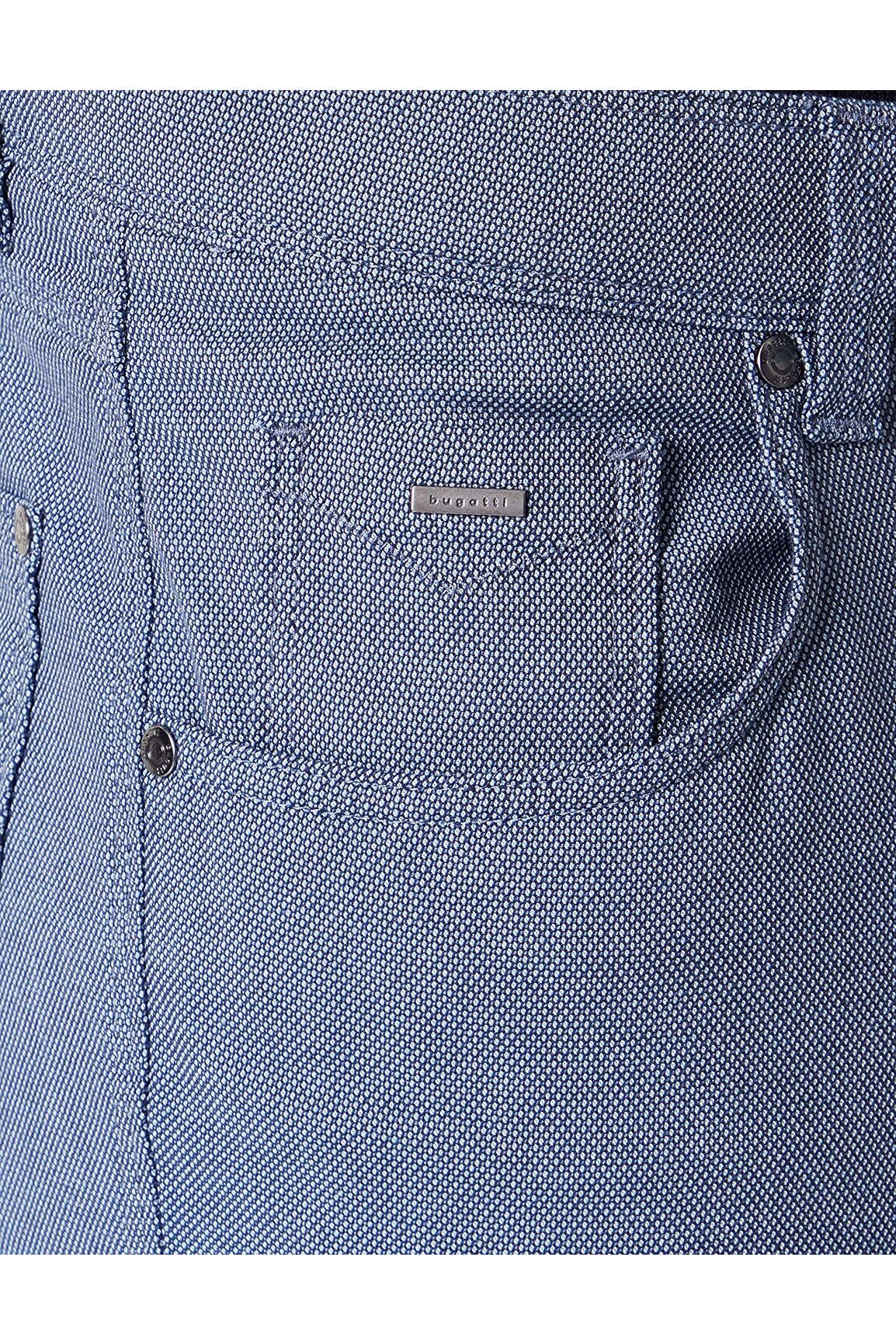Pantaloni Chino Uomo Bugatti Modern Fit - Blu Navy, Tessuto Stretch, Autunno/inverno, Vestibilità Regolare