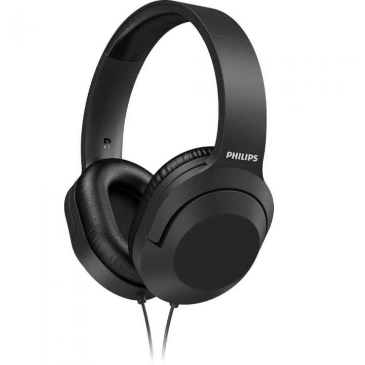 Аудио слушалки Over-ear с регулируема лента за глава, 2 m кабел, 40 mm високоговорители, звукоизолация, Черен