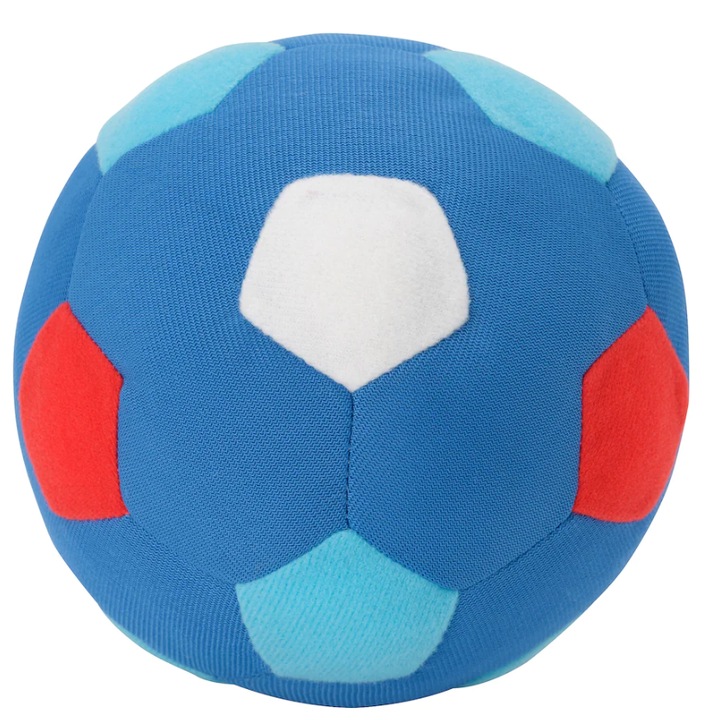 Jucarie de plus, minge de fotbal, albastra, Syamag, 12 cm