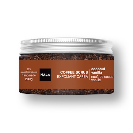 Exfoliant Cafea, NALA, nuca de cocos si vanilie, 200 g