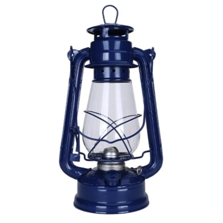 Felinar camping pe gaz lampant, albastru